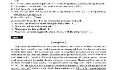 四级通关模拟卷第三套&mdash;答案详解_英语四六级整合_英语四六级真题版本一此版本可作为补充_大学英语CET4_X0_03-四级模拟题_四级模拟题1-5套（赠送）_四级通关模拟卷（3）