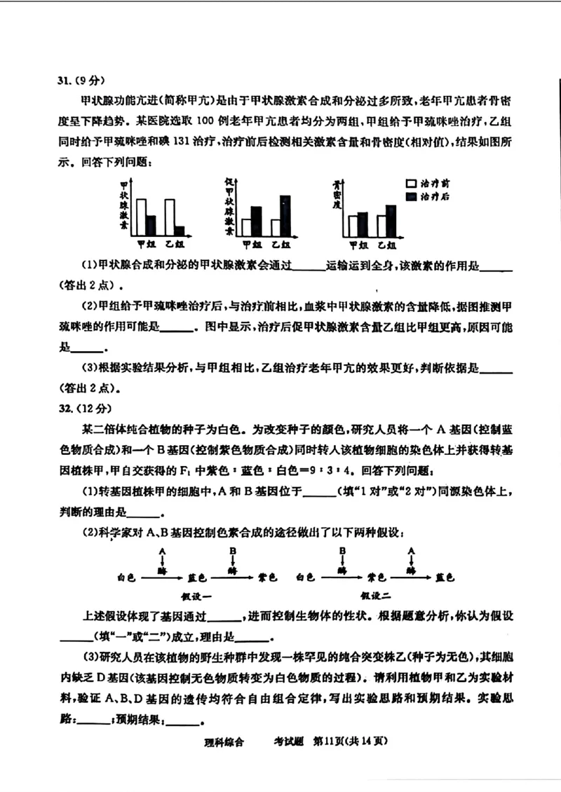2024届四川省成都市高三二诊考试-理科综合(1)_2024年3月_013月合集_2024届四川省成都市高三二诊考试