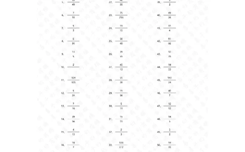 分数乘除混合第81~100篇（高级）答案_编码0121-6年级数学口算计算_口算题（适合6年级）(1)_分数-乘除混合（100篇）_（分数）乘除混合高级（100篇）