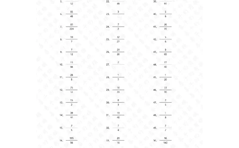 分数乘除混合第81~100篇（高级）答案_编码0121-6年级数学口算计算_口算题（适合6年级）(1)_分数-乘除混合（100篇）_（分数）乘除混合高级（100篇）