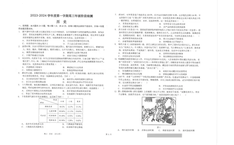 江苏省海安高级中学22024届高三上学期10月月考历史(1)_2023年10月_01每日更新_14号_2024届江苏省海安高级中学2高三上学期10月月考