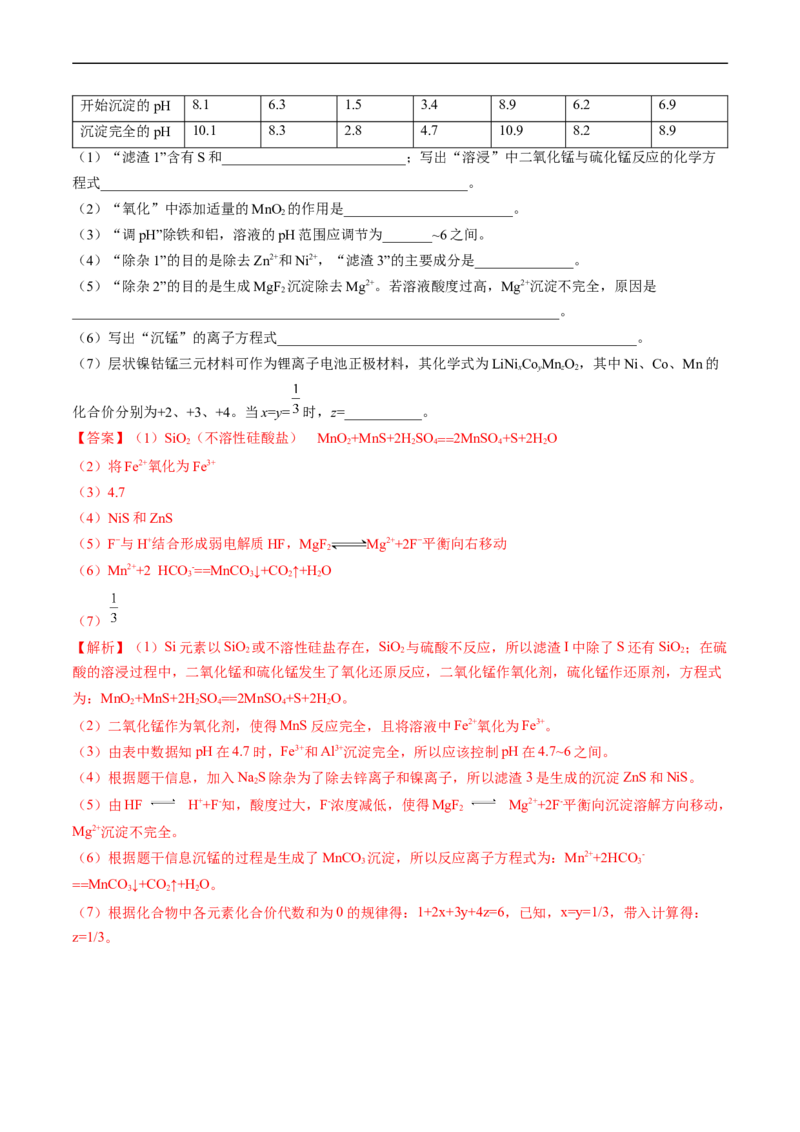 专题13工艺流程综合题-五年（2019-2023）高考化学真题分项汇编（全国通用）（解析版）_赠送：2008-2024全套高考真题_高考化学真题_送高考化学五年真题(2019-2023)分项汇编（全国通用）