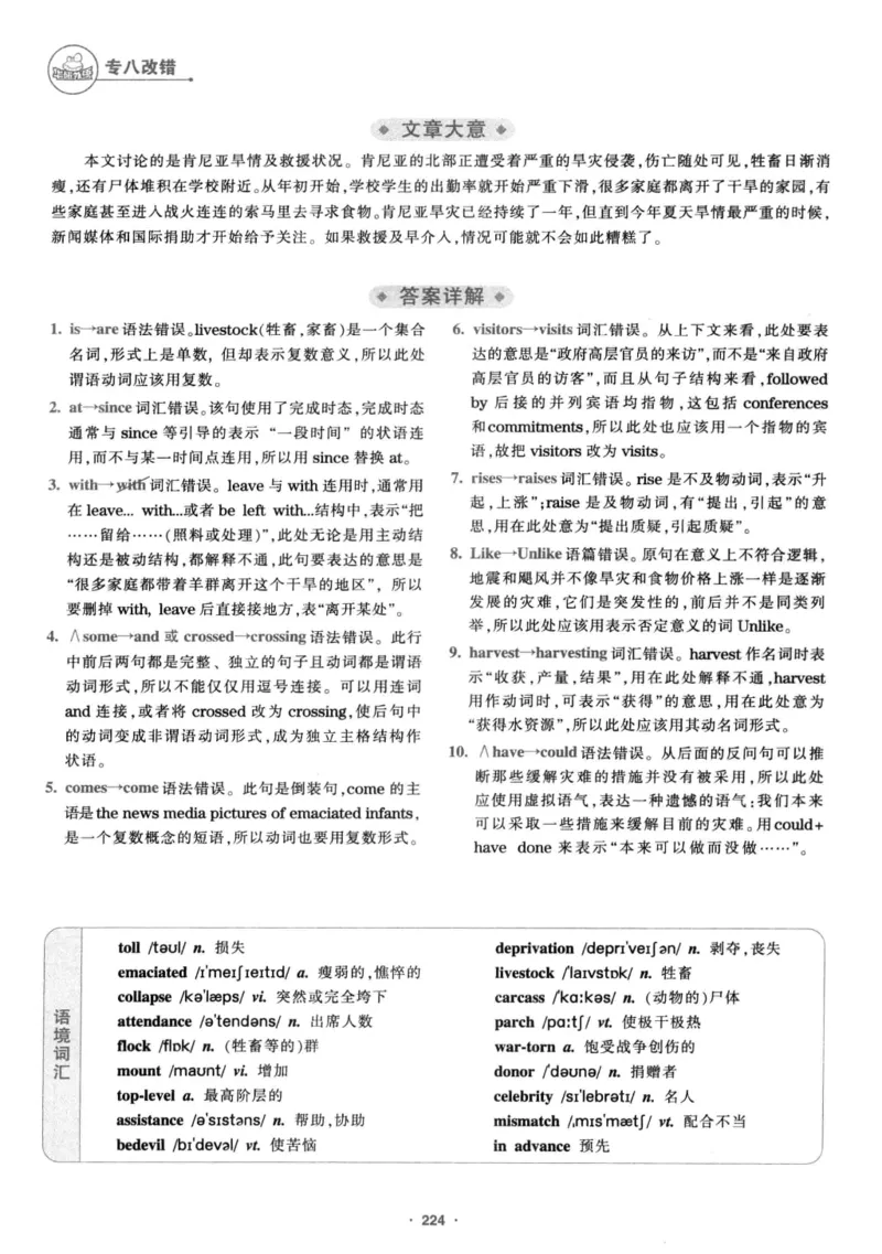 专八改错1100题245面_2025专四专八真题及备考资料_2009-2024专八真题+备考资料_专八资料电子书_24专八改错专题资料_华研专八改错