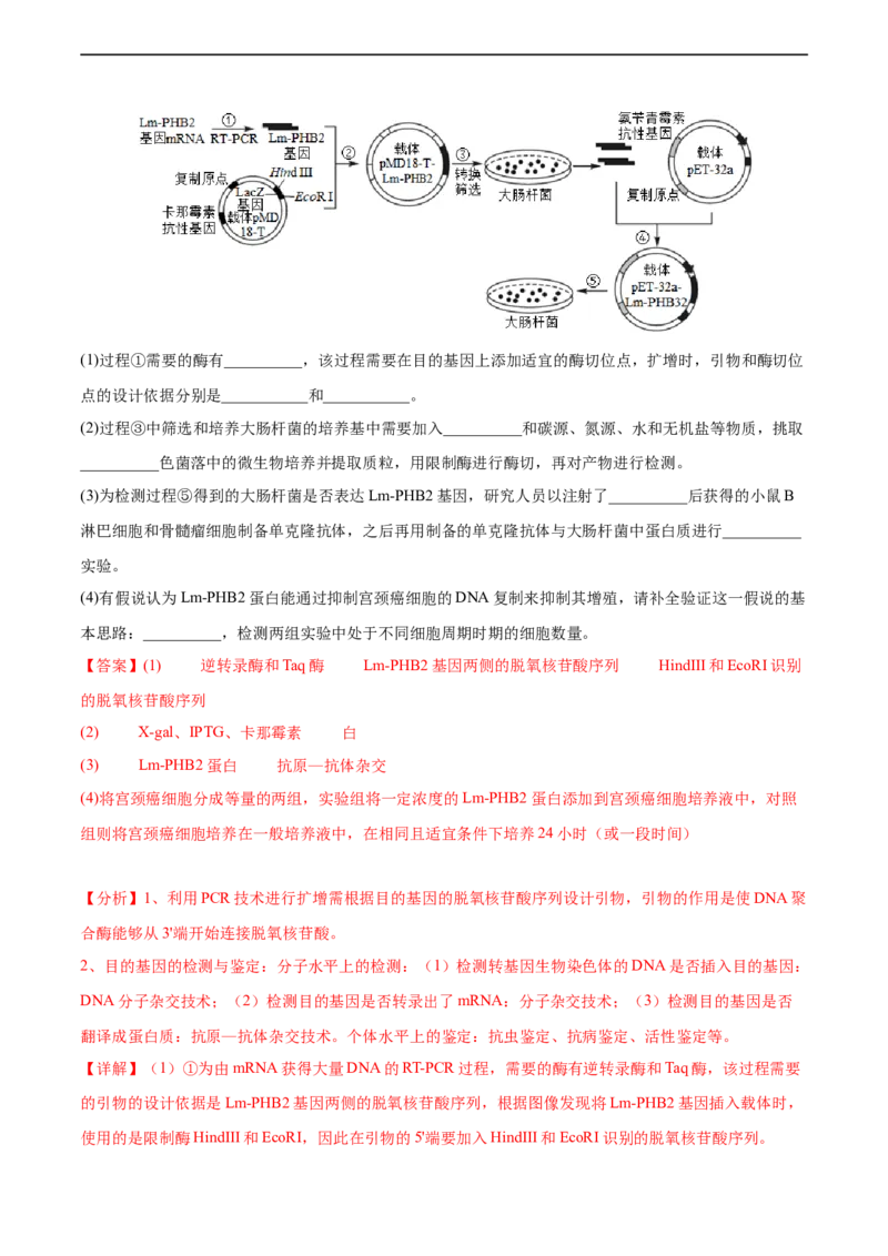 生物（全国甲卷）（全解全析）_2023高考押题卷_学易金卷-2023学科网押题卷（各科各版本）_2023学科网押题卷-学易金卷-生物_生物（全国甲卷）-学易金卷：2023年高考考前押题密卷