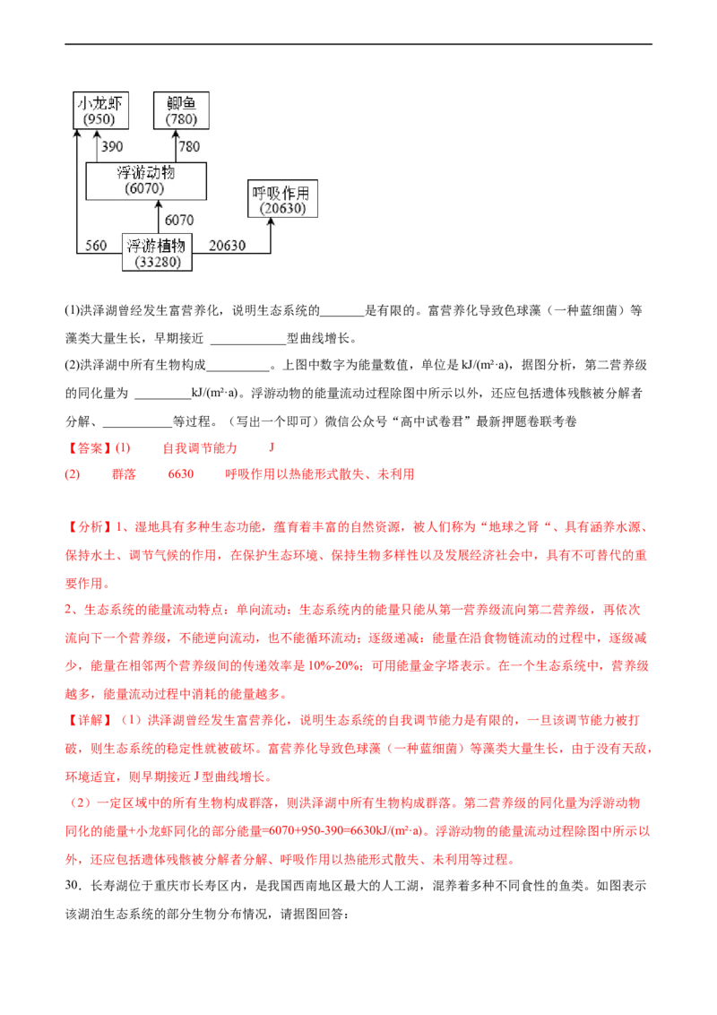 生物（全国甲卷）（全解全析）_2023高考押题卷_学易金卷-2023学科网押题卷（各科各版本）_2023学科网押题卷-学易金卷-生物_生物（全国甲卷）-学易金卷：2023年高考考前押题密卷