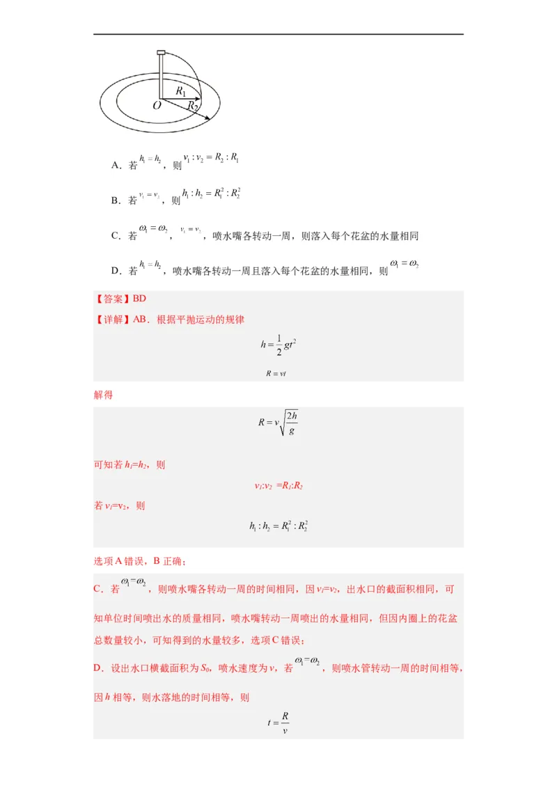 专题04曲线运动(解析版)_赠送：2008-2024全套高考真题_高考物理真题_送高考物理五年真题(2019-2023)分项汇编（全国通用）