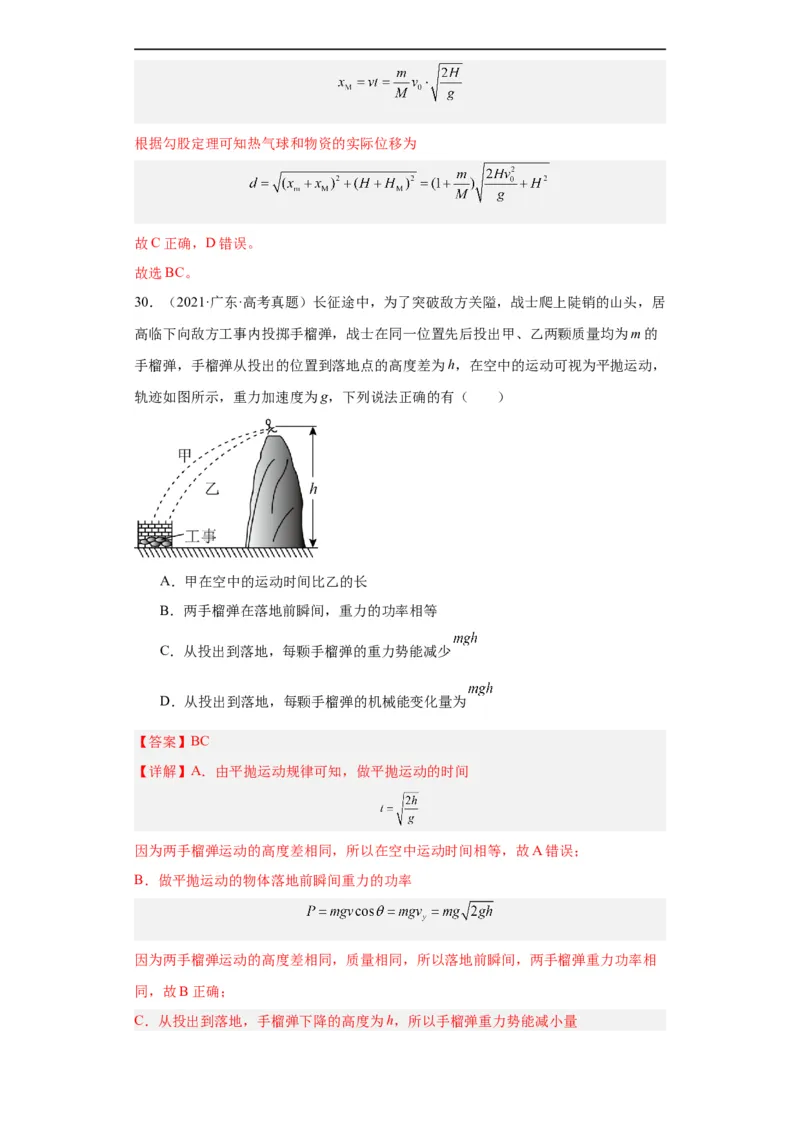 专题04曲线运动(解析版)_赠送：2008-2024全套高考真题_高考物理真题_送高考物理五年真题(2019-2023)分项汇编（全国通用）