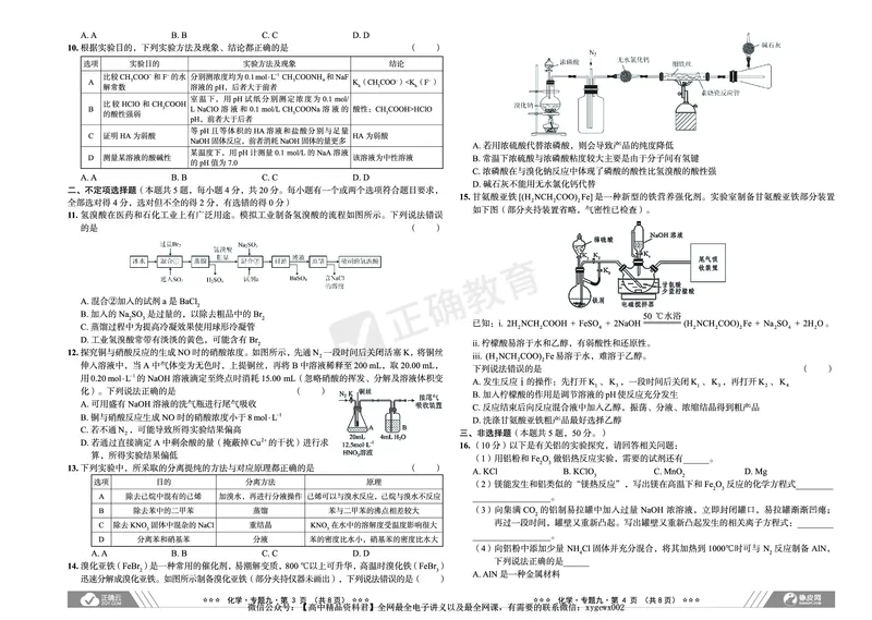 新高考《正确小卷》2024总复习化学质检卷2_2024高考押题卷_72024正确教育全系列_2024年正确小卷全系列_（新高考）2024《正确小卷&middot;复习质检卷》（九科全）各两套