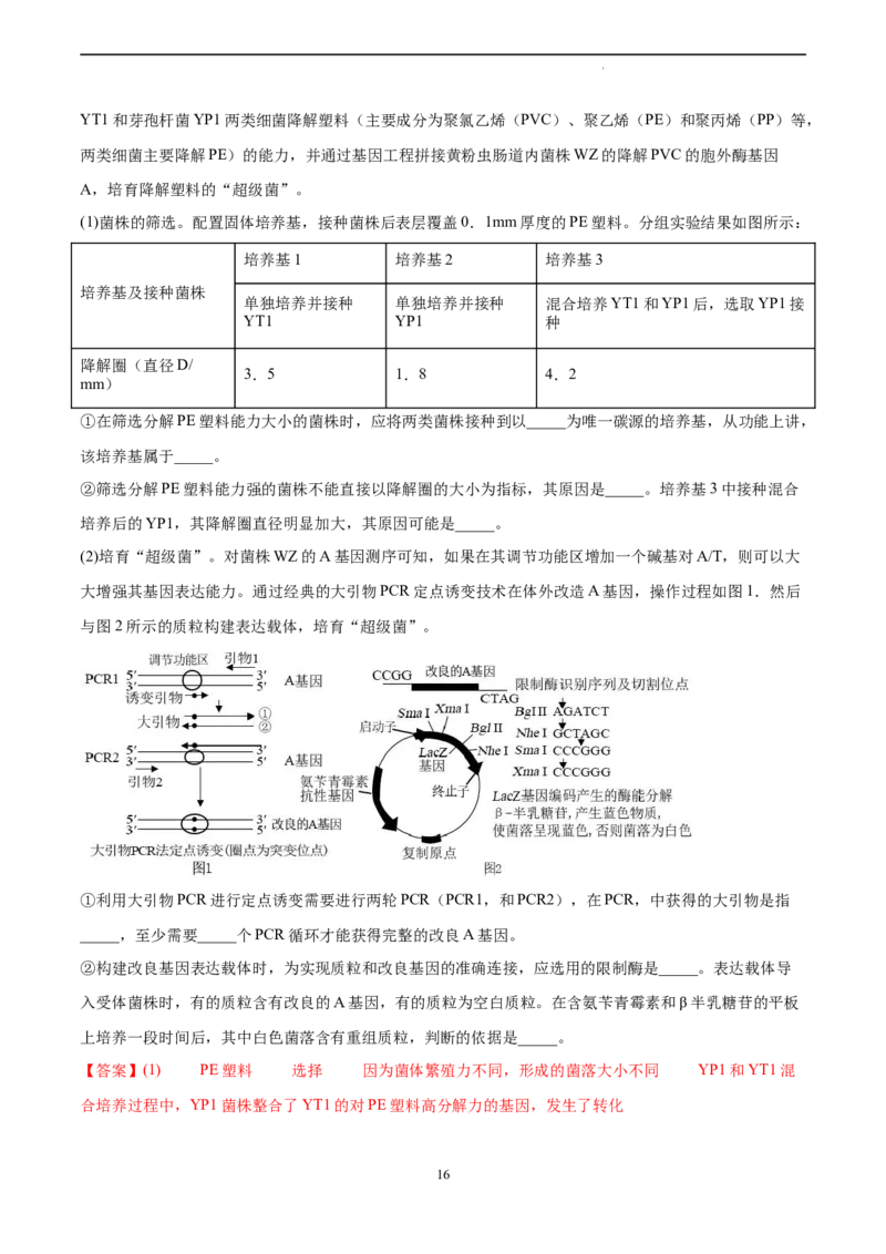 生物（广东卷）（全解全析）_2023高考押题卷_学易金卷-2023学科网押题卷（各科各版本）_2023学科网押题卷-学易金卷-生物_生物（广东卷）-学易金卷：2023年高考考前押题密卷