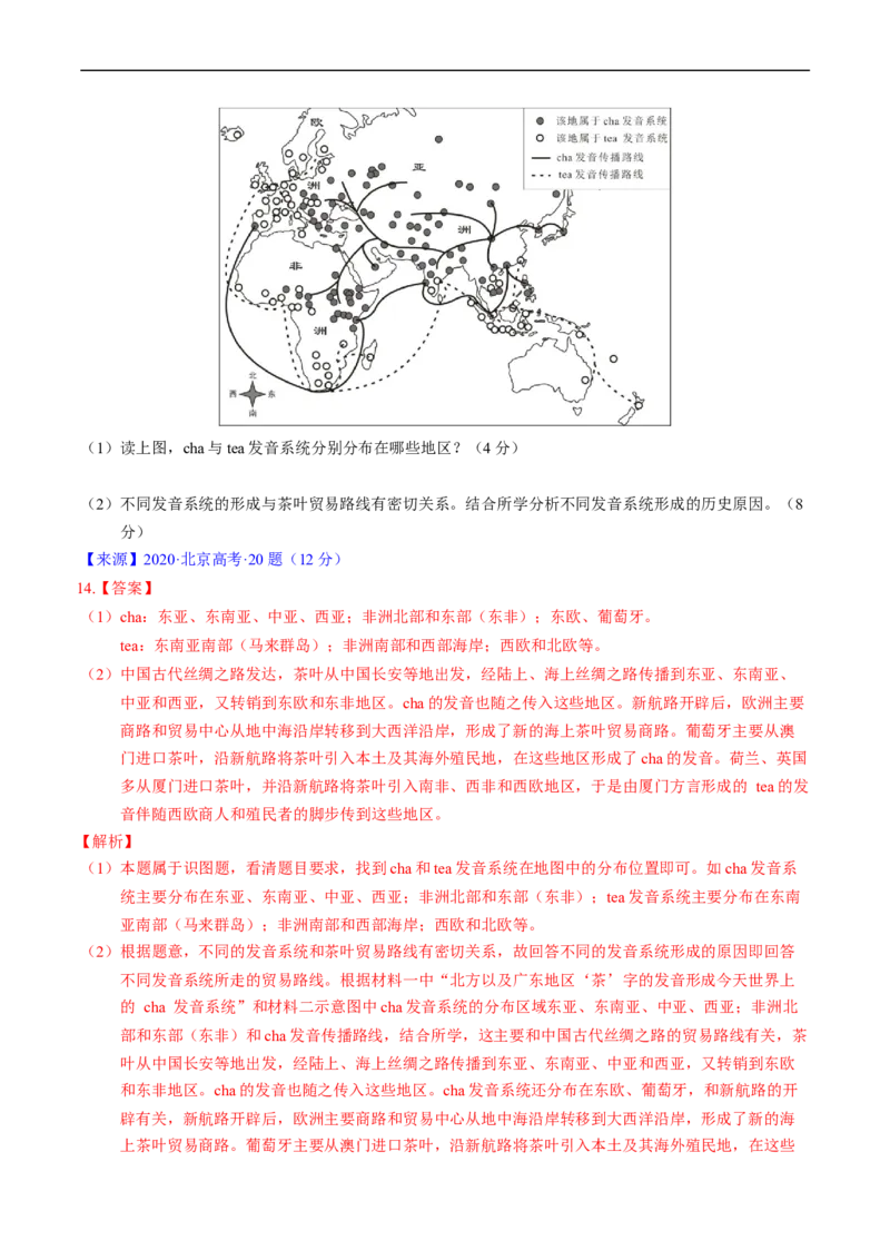 专题09走向整体的世界与资本主义制度的确立（解析版）_赠送：2008-2024全套高考真题_高考历史真题_送高考历史五年真题(2019-2023)分项汇编（全国通用）