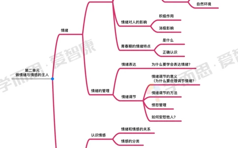 情绪_赠送小初高学霸笔记等_赠_思维导图_初中9科思维导图_政治思维导图