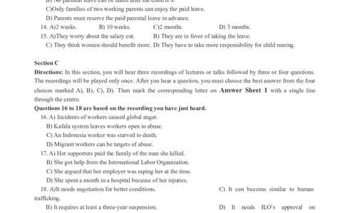 六级通关模拟卷第三套_英语四六级整合_英语四六级真题版本一此版本可作为补充_大学英语CET6_X0_03-六级模拟题_六级模拟题1-5套（赠送）_六级通关模拟卷（3）