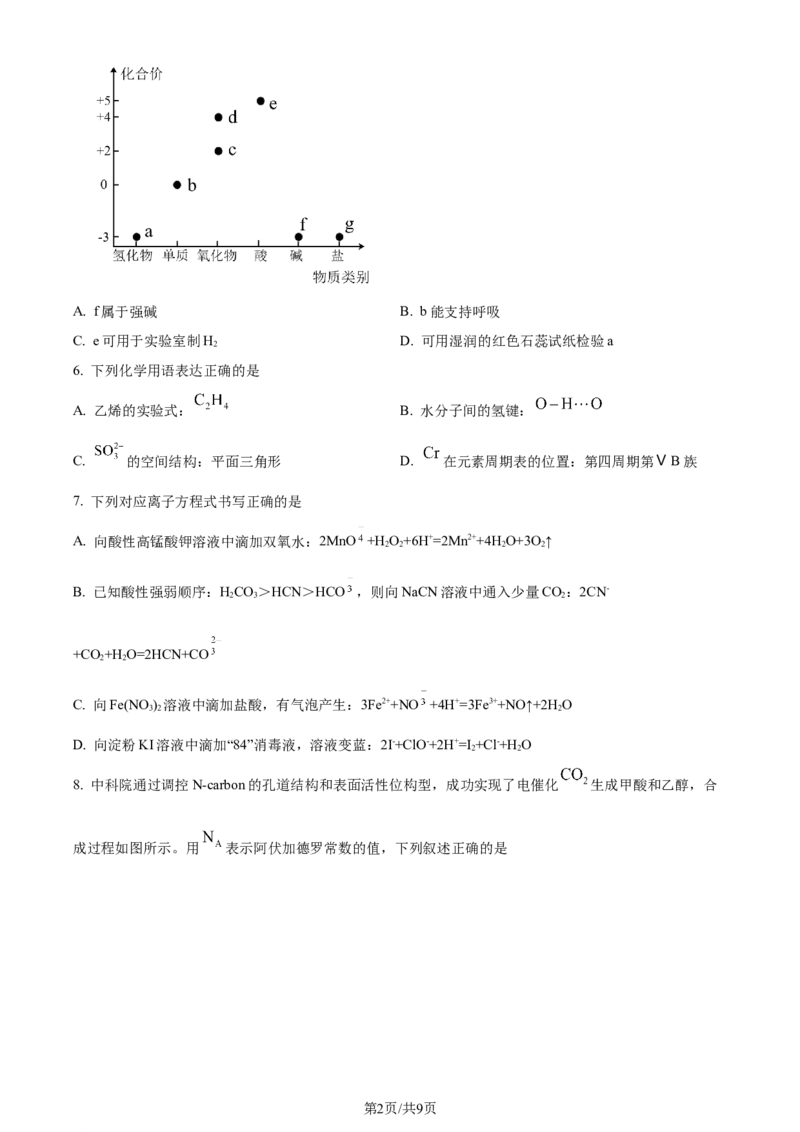 黑龙江省哈尔滨师范大学附属中学2023-2024学年高三上学期第二次调研考试化学(1)_2023年10月_01每日更新_19号_2024届黑龙江省哈尔滨师范大学附属中学高三上学期第二次调研考试