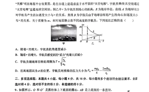 2024届山东省实验中学高三下学期一模考试物理试题_2024年4月_01按日期_13号_2024届山东省实验中学高三下学期一模考试_2024届山东省实验中学高三下学期一模考试物理试题