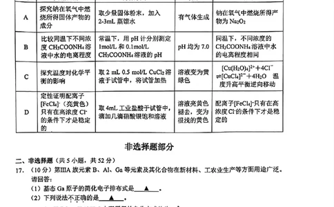 2025届Z20名校联盟(浙江省名校新高考研究联盟)高三第一次联考化学试卷及答案(1)_8月_2408242025届Z20名校联盟(浙江省名校新高考研究联盟)高三第一次联考