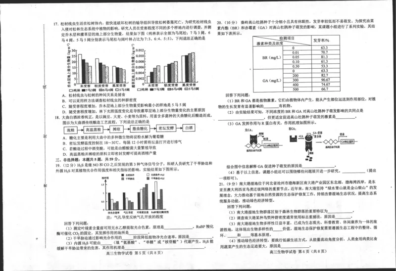 河北省唐山市2023-2024学年高三上学期摸底演练生物试题_2023年9月_01每日更新_15号_2024届河北省唐山市高三上学期摸底演练_河北省唐山市2024届高三上学期摸底演练生物
