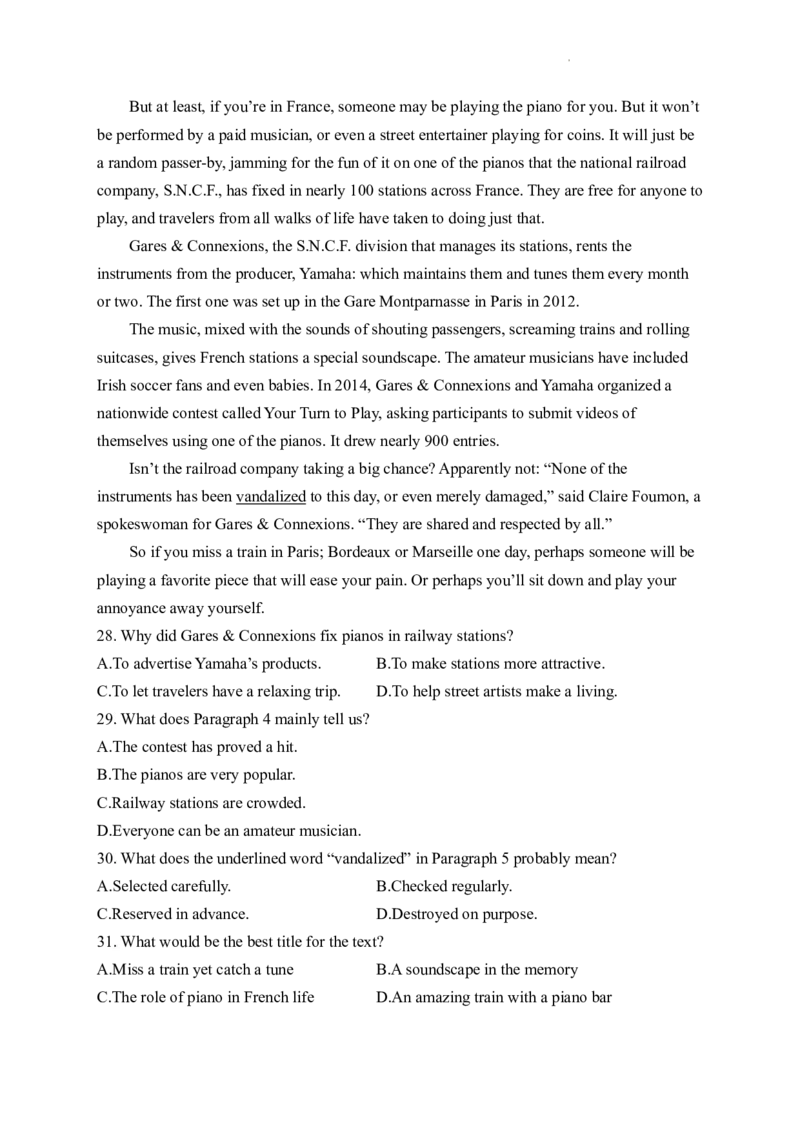 英语-河南省焦作市博爱一中2023&mdash;2024学年高三（上）10月月考(1)_2023年10月_0210月合集_2024届河南省焦作市博爱县第一中学高三上学期10月月考