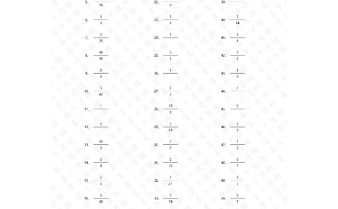 分数乘法第31~50篇（初级）答案_编码0121-6年级数学口算计算_口算题（适合6年级）(1)_分数-乘法（200篇）_（分数）乘法初级（100篇）