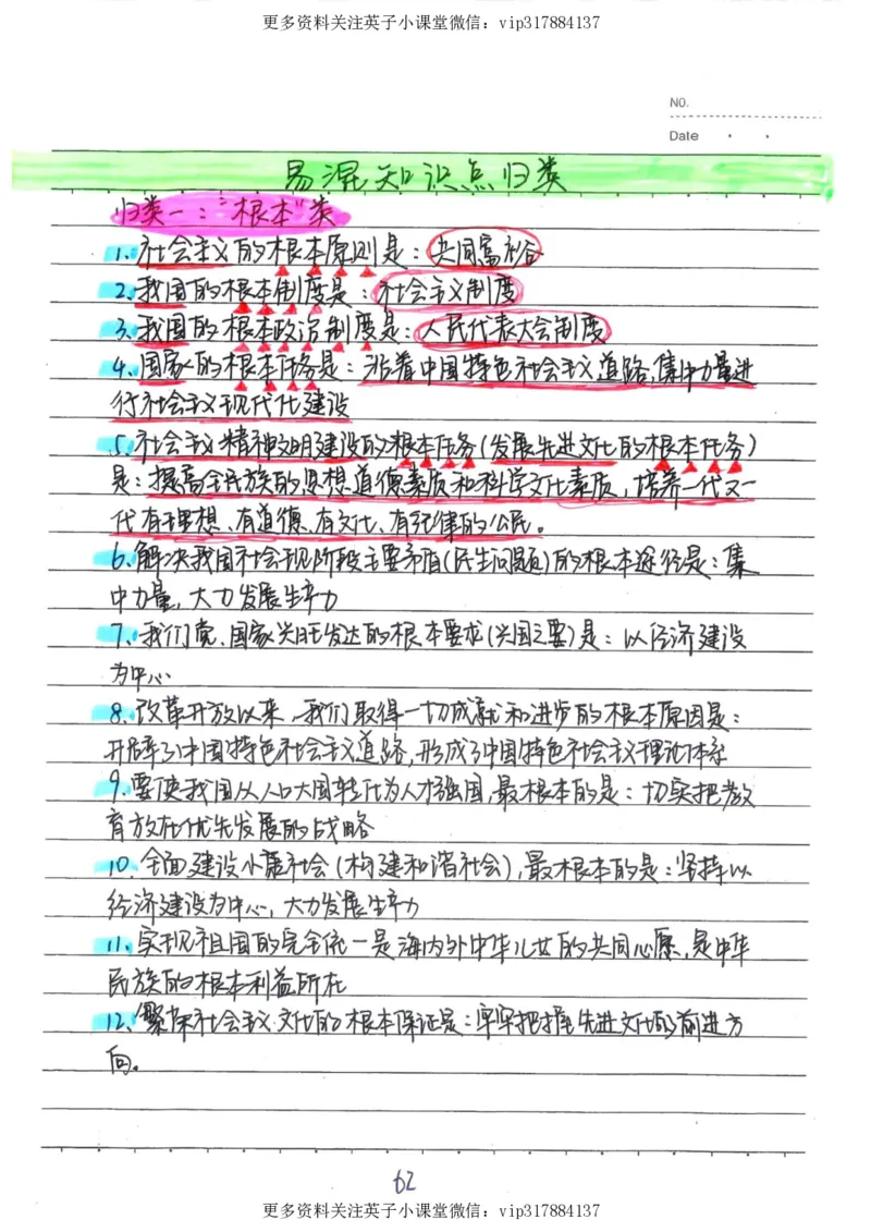 4）中考政治状元笔记（142页）_赠送小初高学霸笔记等_赠_中考状元笔记