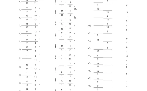 分数减法第21-50篇_编码0121-6年级数学口算计算_口算题（适合5年级）_分数-减法（200篇）_（分数）减法高级（100篇）