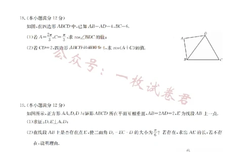 2023届新高考高三核心模拟卷（中）数学(2)_2024年2月_022月合集_2023届新高考九师联盟高三核心模拟卷（中）全科含答案