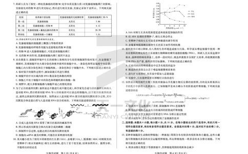 生物学皖豫联盟高三一联试卷(1)_2023年10月_0210月合集_2024届安徽省天一皖豫名校联盟高三上学期第一次大联考_2024届安徽省天一皖豫名校联盟高三上学期第一次大联考生物