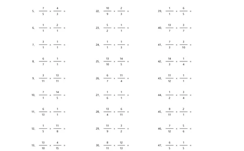分数乘法第1-20篇_编码0121-6年级数学口算计算_口算题（适合6年级）(1)_分数-乘法（200篇）_（分数）乘法高级（100篇）