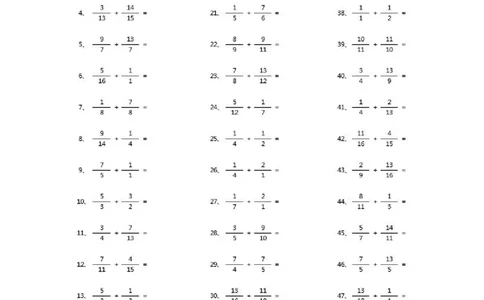 分数加法第91~100篇（高级）_编码0121-6年级数学口算计算_口算题（适合5年级）_分数-加法（200篇）_（分数）加法高级（100篇）