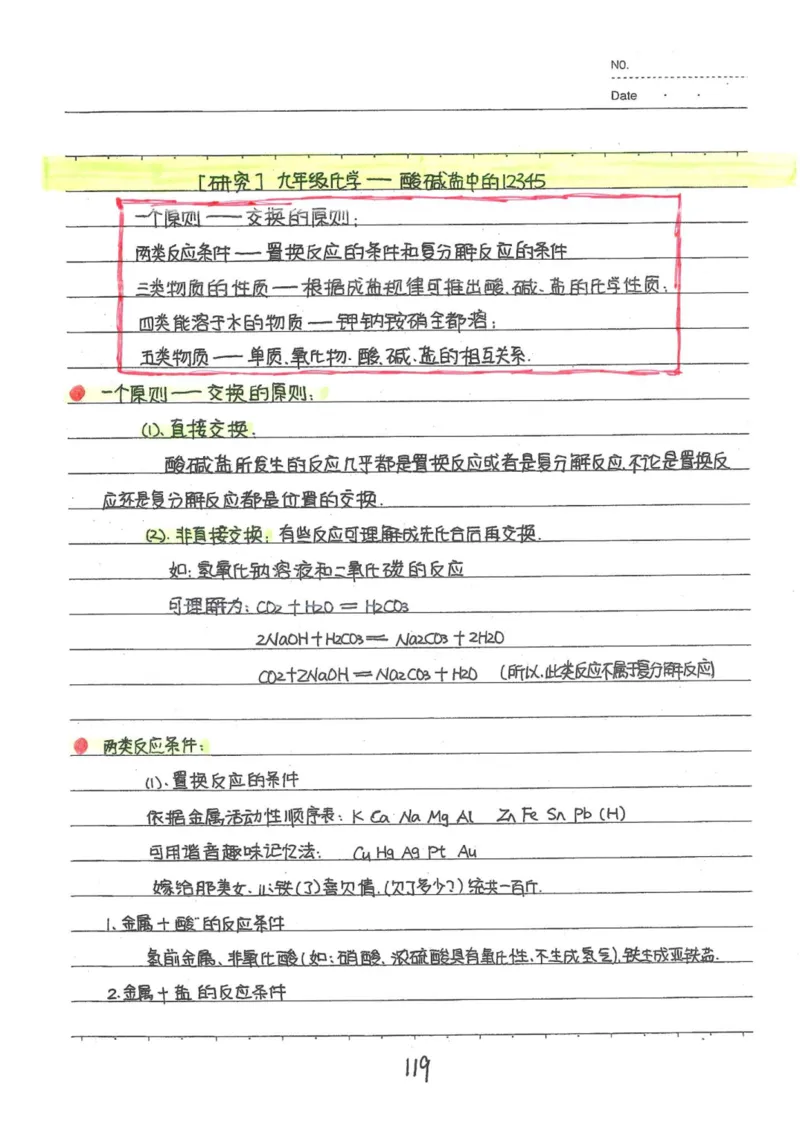 8）中考化学状元笔记（142页）_赠送小初高学霸笔记等_中考全科状元笔记