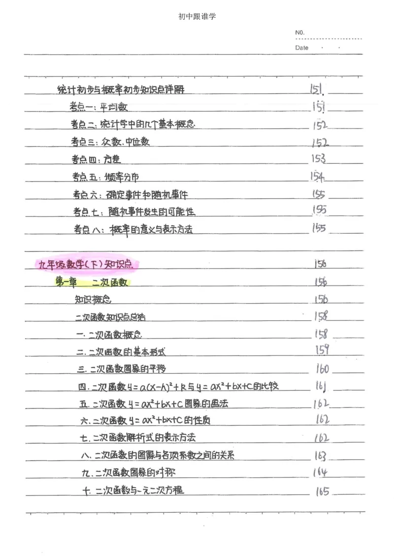 2）中考数学状元笔记（232页）_赠送小初高学霸笔记等_中考全科状元笔记