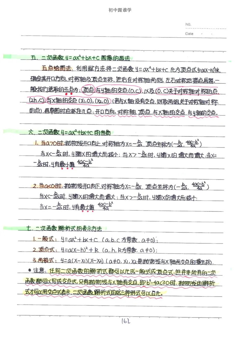 2）中考数学状元笔记（232页）_赠送小初高学霸笔记等_中考全科状元笔记
