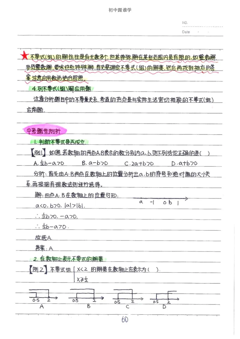 2）中考数学状元笔记（232页）_赠送小初高学霸笔记等_中考全科状元笔记