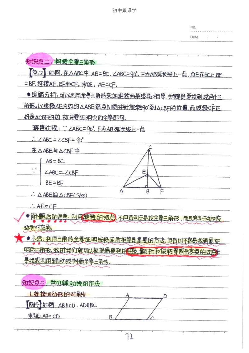 2）中考数学状元笔记（232页）_赠送小初高学霸笔记等_中考全科状元笔记