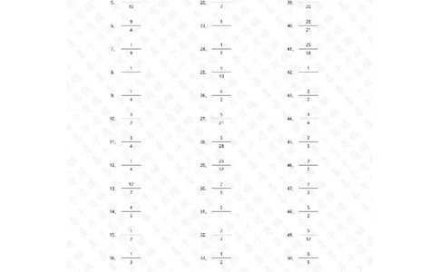 分数乘法第91~100篇（初级）答案_编码0121-6年级数学口算计算_口算题（适合6年级）(1)_分数-乘法（200篇）_（分数）乘法初级（100篇）