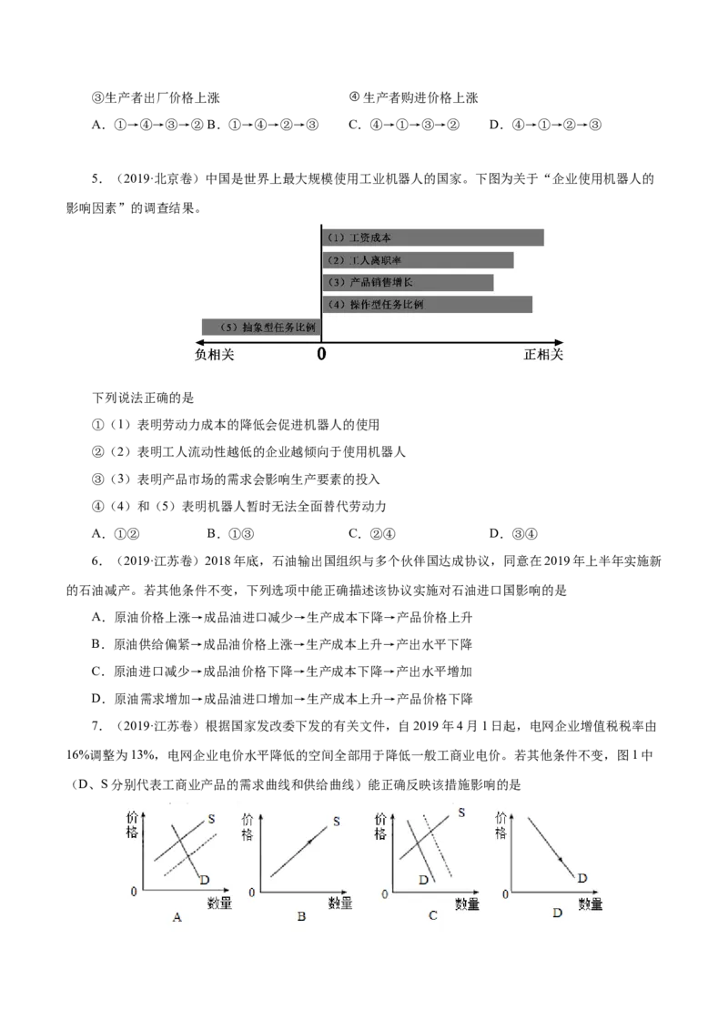 专题01生活与消费-五年（2019-2023）高考政治真题分项汇编（原卷版）_赠送：2008-2024全套高考真题_高考政治真题_送高考政治五年真题(2019-2023)分项汇编（全国通用）
