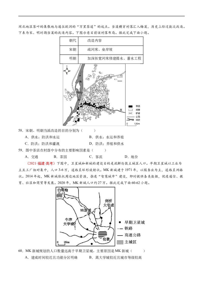 专题11工业与服务业-五年（2019-2023）高考地理真题分项汇编（原卷版）_赠送：2008-2024全套高考真题_高考地理真题_送高考地理五年真题(2019-2023)分项汇编（全国通用）