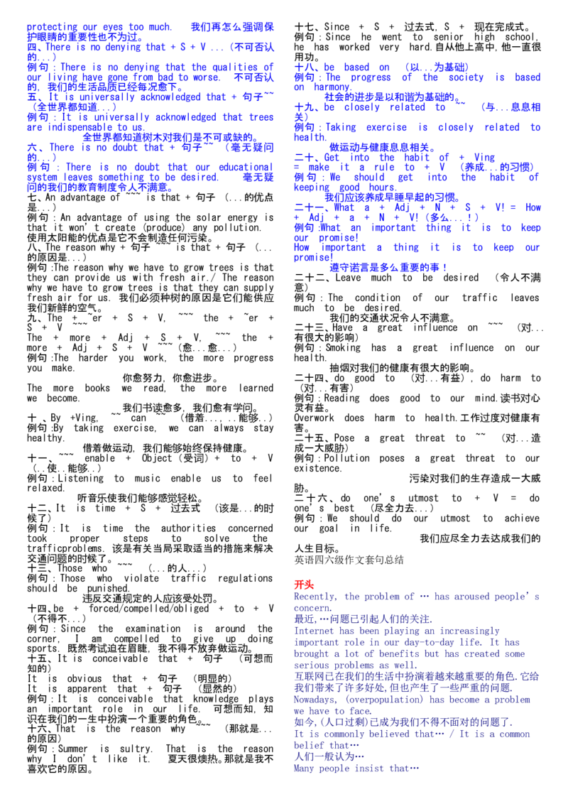 作文模板大全_英语四六级整合_英语四六级真题版本二此版为主此文件夹会持续更新_四六级单词汇总_四级单词_赠四六级加油包_星星&middot;独家资料包四六级全科提升包_写作