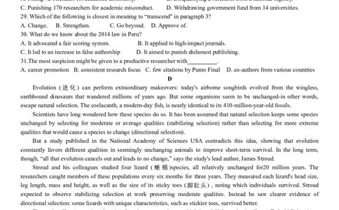 2023-2024学年度武汉市部分学校高三年级四月调研考试英语试卷_2024年4月_01按日期_29号_2024届湖北省武汉市高三四月调研考试_2024届湖北省武汉市高中毕业生四月调研考试英语试题