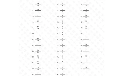 分数加法第41-60篇（初级）答案_编码0121-6年级数学口算计算_口算题（适合5年级）_分数-加法（200篇）_（分数）加法初级（100篇）