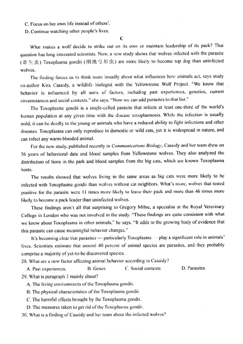 英(1)_2023年10月_0210月合集_2024届江苏省扬州市高邮市高三上学期10月学情调研测试_江苏省扬州市高邮市高三上学期10月学情调研测试英语