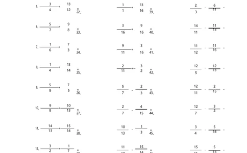 分数加减混合第81~100篇（高级）_编码0121-6年级数学口算计算_口算题（适合5年级）_分数-加减混合（280篇）_（分数）加减混合高级1~（100篇）