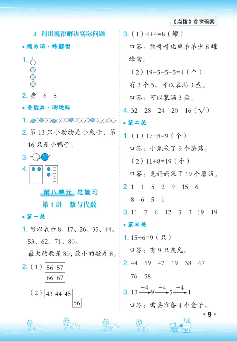 《点拨》数学1年级下册（RJ）_一年级上下册资料_小学一年级学习资料-25年更新版_1-04、小学一年级数学下册_1-4-2、练习题、作业、试题、试卷_人教版_电子册