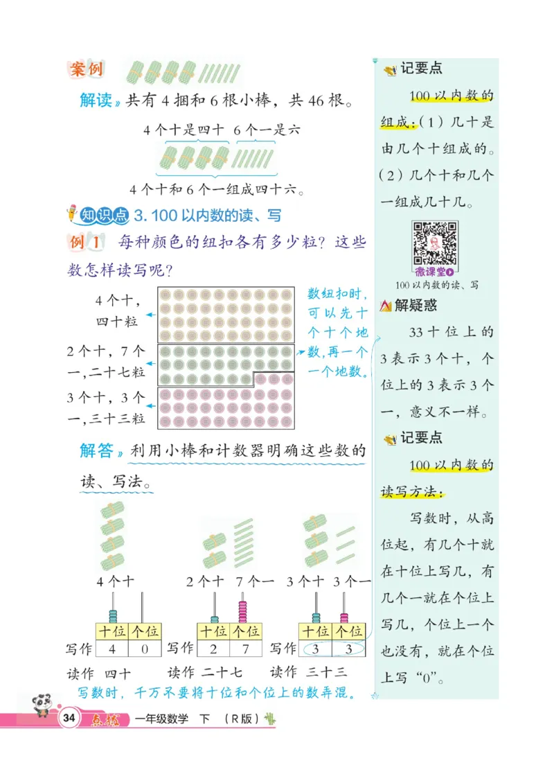 《点拨》数学1年级下册（RJ）_一年级上下册资料_小学一年级学习资料-25年更新版_1-04、小学一年级数学下册_1-4-2、练习题、作业、试题、试卷_人教版_电子册