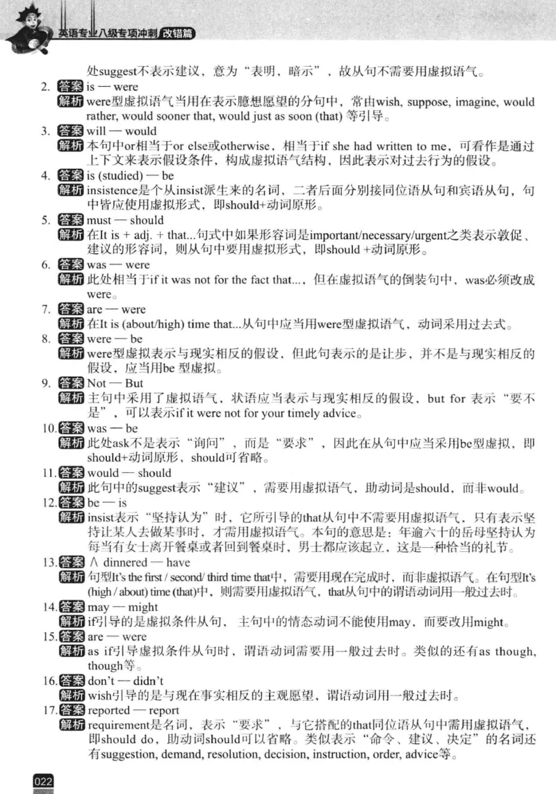 冲击波专八改错-专项冲刺（绿皮)_2025专四专八真题及备考资料_2009-2024专八真题+备考资料_专八资料电子书_24专八改错专题资料_冲击波专八改错