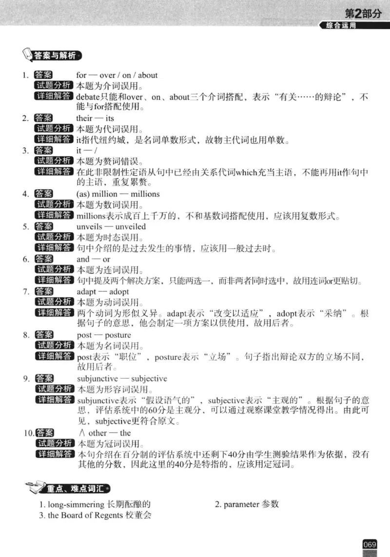 冲击波专八改错-专项冲刺（绿皮)_2025专四专八真题及备考资料_2009-2024专八真题+备考资料_专八资料电子书_24专八改错专题资料_冲击波专八改错
