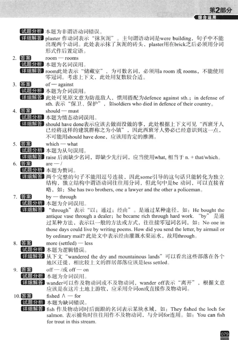 冲击波专八改错-专项冲刺（绿皮)_2025专四专八真题及备考资料_2009-2024专八真题+备考资料_专八资料电子书_24专八改错专题资料_冲击波专八改错