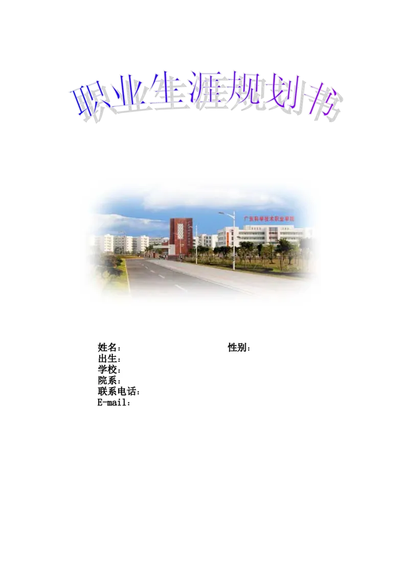 商务英语专业-职业规划书_E6-职业规划_40英语专业