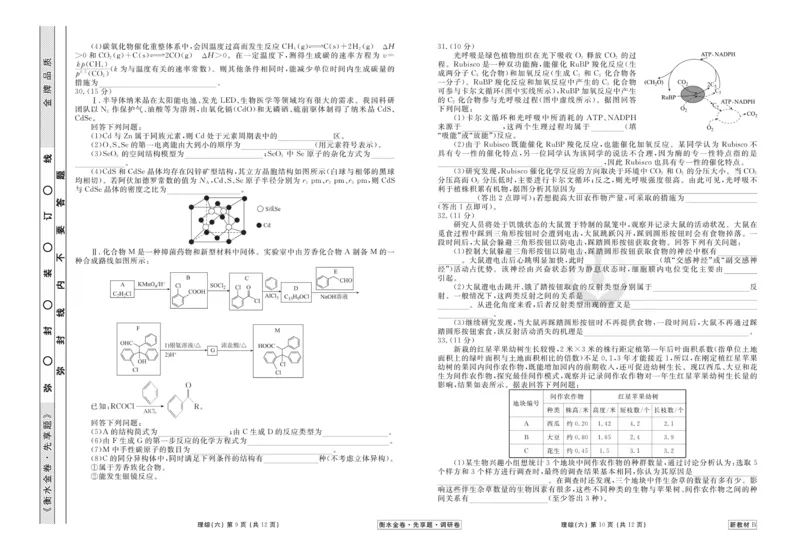 理综试题_2023高考押题卷_32023高考衡水金卷先享题调研卷_新教材版_调研卷&middot;理综