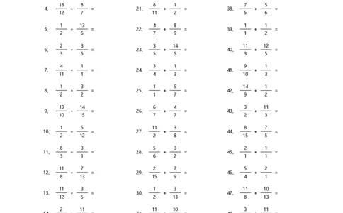 分数加法第1-20篇_编码0121-6年级数学口算计算_口算题（适合5年级）_分数-加法（200篇）_（分数）加法高级（100篇）