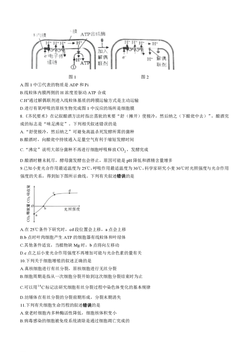 江苏镇江高三上(期初考)-生物试题+答案(1)_2023年9月_029月合集_2024届江苏省镇江高三上学期期初考试